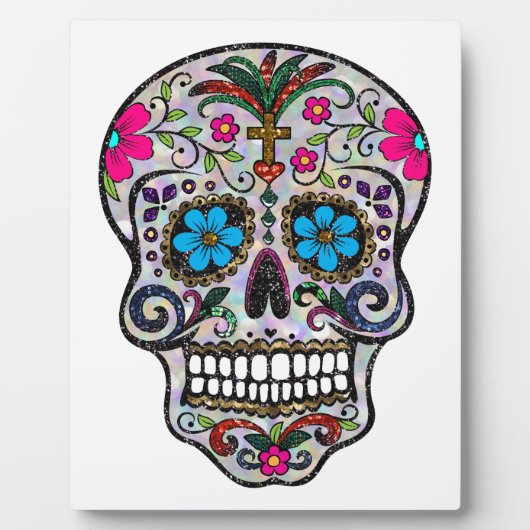 glitter Sugar Skull Fotoplaat (Voorkant)