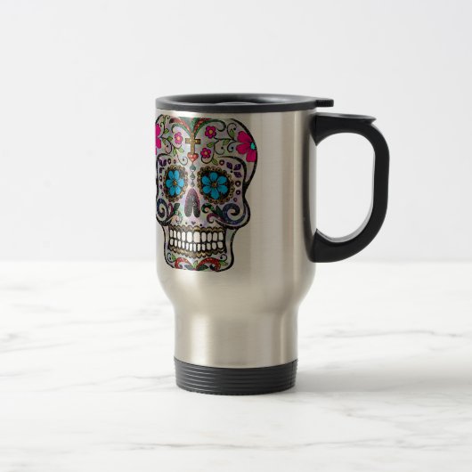 glitter Sugar Skull Reisbeker (Rechts)