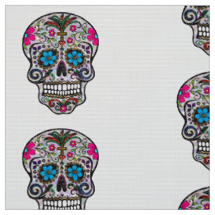 glitter Sugar Skull stof