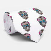 glitter Sugar Skull Stropdas (Opgerold)