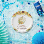 Glitter Sunflower Pumpkin 1st Birthday Bord (Feest)