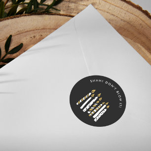 Glitter Surprise Birthday Party (Gouden Glitter Ve Ronde Sticker