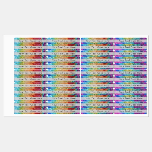 Glitter Swirl, regenboogstraal voor games Labels (Vel)