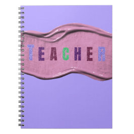 Glitter Teacher Colorful Letters  Notitieboek