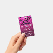 Glitter terug naar school Hearts Bathroom Hall Pas Badge (Handheld)