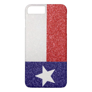 Glitter Texaanse vlag iPhone 7 hoesje