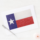 Glitter Texas flag rechthoek stickers (Envelop)