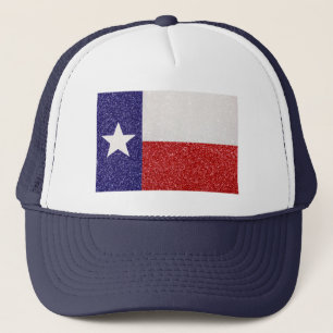 Glitter Texas vlag trucker hoed Pet