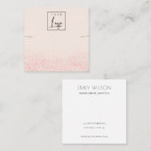 Glitter textuur Ketting beeldscherm met glans en r Vierkante Visitekaartje (Voorkant / Achterkant)