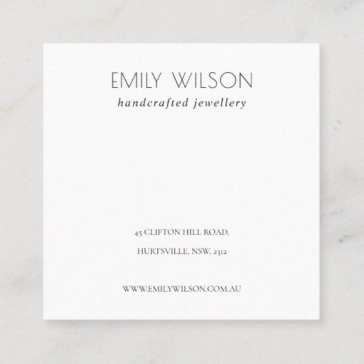 Glitter textuur Ketting beeldscherm met glans en r Vierkante Visitekaartje (Achterkant)