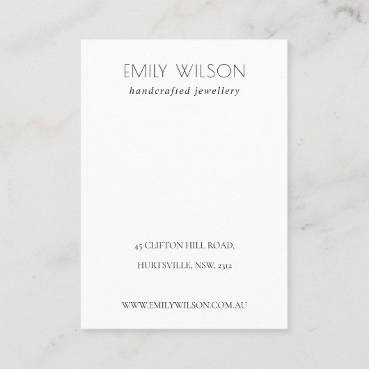 Glitter textuur Ketting beeldscherm met glans en r Visitekaartje (Achterkant)