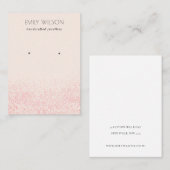 Glitter textuur met glans roze glans visitekaartje (Voorkant / Achterkant)