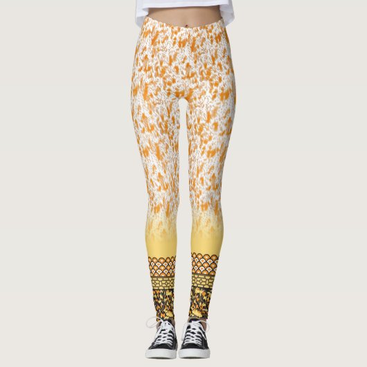 Glitter, thermische en bloemige Leggings | Luxe Fi (Voorkant)