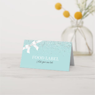 Glitter Tiffany voedsetiket kaart