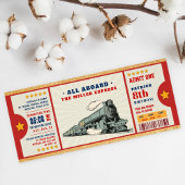 Glitter Train Ticket Birthday-instapkaart Kaart