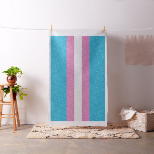 Glitter Transgender Pride Flag Stof