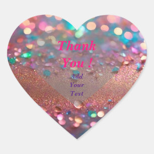 Glitter Trendy Opal Holografische Collectie Hart Sticker