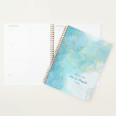 Glitter & Turquoise Marble Custom Name 2026 Planner (Display)