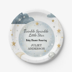 Glitter Twinkle Twinkle Little Star Baby shower Papieren Bordje