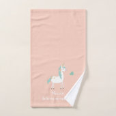 Glitter Unicorn badhanddoek met naam Bad Handdoek (Handdoek)
