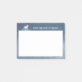 Glitter Unicorn en Stars | Blauw Post-it® Notes (Voorkant)