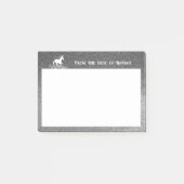 Glitter Unicorn en Stars | Zilvernoten Post-it® Notes (Voorkant)