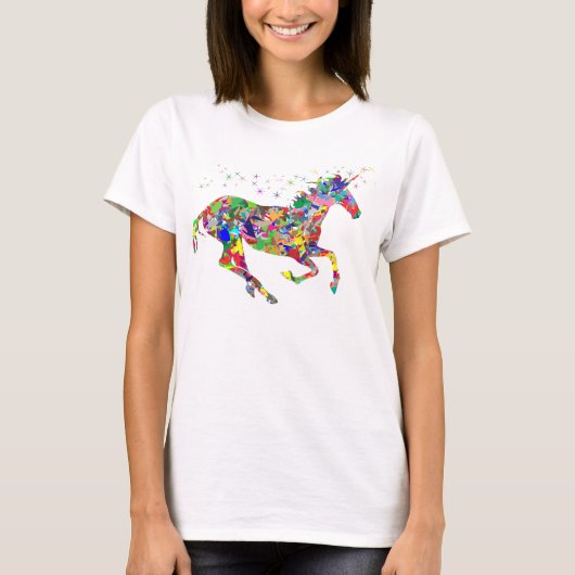 GLITTER UNICORN LADIES TOP (Voorkant)