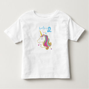 Glitter Unicorn MagicalGirl Birthday T-Shirt
