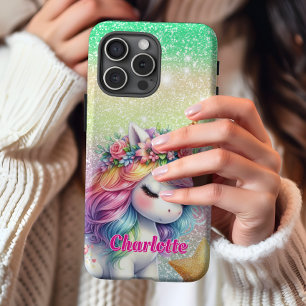 Glitter unicorn magische ster iPhone 13 pro max hoesje