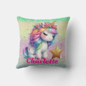 Glitter unicorn magische ster kussen (Achterkant)