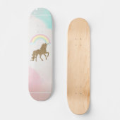 Glitter Unicorn, Regenboog Skateboard (Voorkant)