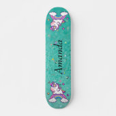 Glitter unicorn skateboard (Voorkant)