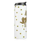 Glitter Unicorn & Stars Sparkle Girly Glam Thermosbeker (Gedraaid links)