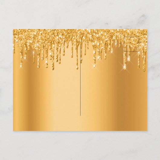 Glitter van het 80ste verjaardagsfeest met uitzond briefkaart (Achterkant)