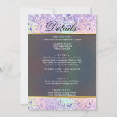 Glitter Vellum Overlay Wedding Invitation Kaart (Achterkant)