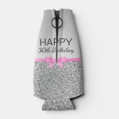 Glitter Verjaardag Flesjeskoeler (Achterkant)