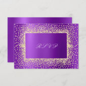 Glitter Violet Amethyst Gold RSVP Krystal A (Voorkant / Achterkant)