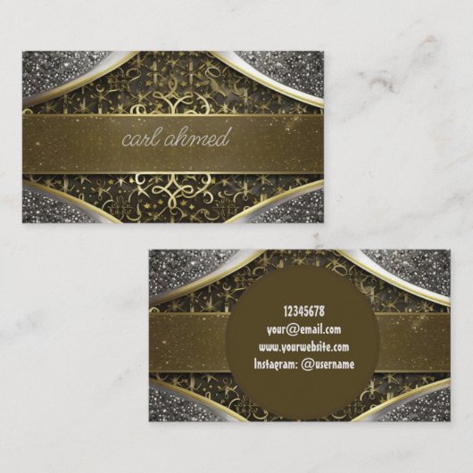 glitter visitekaartje (Voorkant / Achterkant)