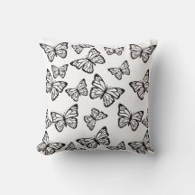 Glitter Vlinder Zwart en Wit Decoratie Worpdekens