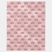 Glitter voor goud en roze fleece deken (Voorkant)