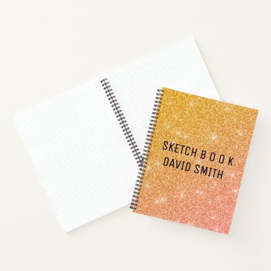 Glitter voor goud en roze notitieboek (Binnen)