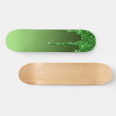 Glitter voor groene druppels skateboard (Horizontaal)