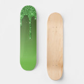 Glitter voor groene druppels skateboard (Voorkant)