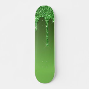 Glitter voor groene druppels skateboard