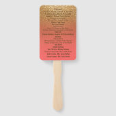 Glitter voor koraal en goud - Programma Handwaaier (Achterkant)