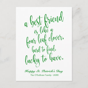 Glitter Vriendschap Iers Spreekwoord St. Patrick's Briefkaart