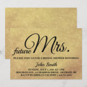 Glitter Vrijgezellenfeest future Mrs. Kaart (Voorkant / Achterkant)