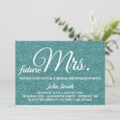 Glitter Vrijgezellenfeest future Mrs. Kaart (Staand voorkant)