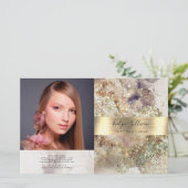 Glitter waterverf en folie bifold brochure (Staand voorkant)