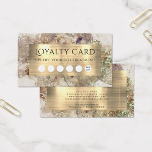 Glitter Waterverf en Folie Loyaliteit Kaart